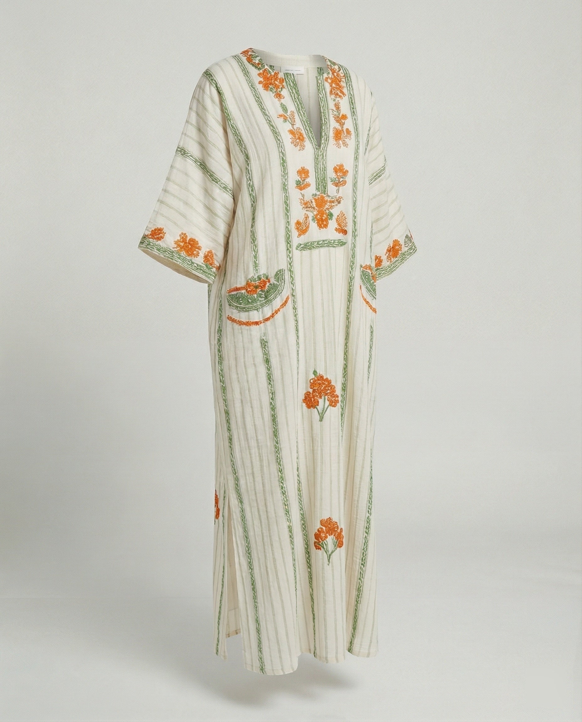 Leinen Kaftan Maxikleid Damen