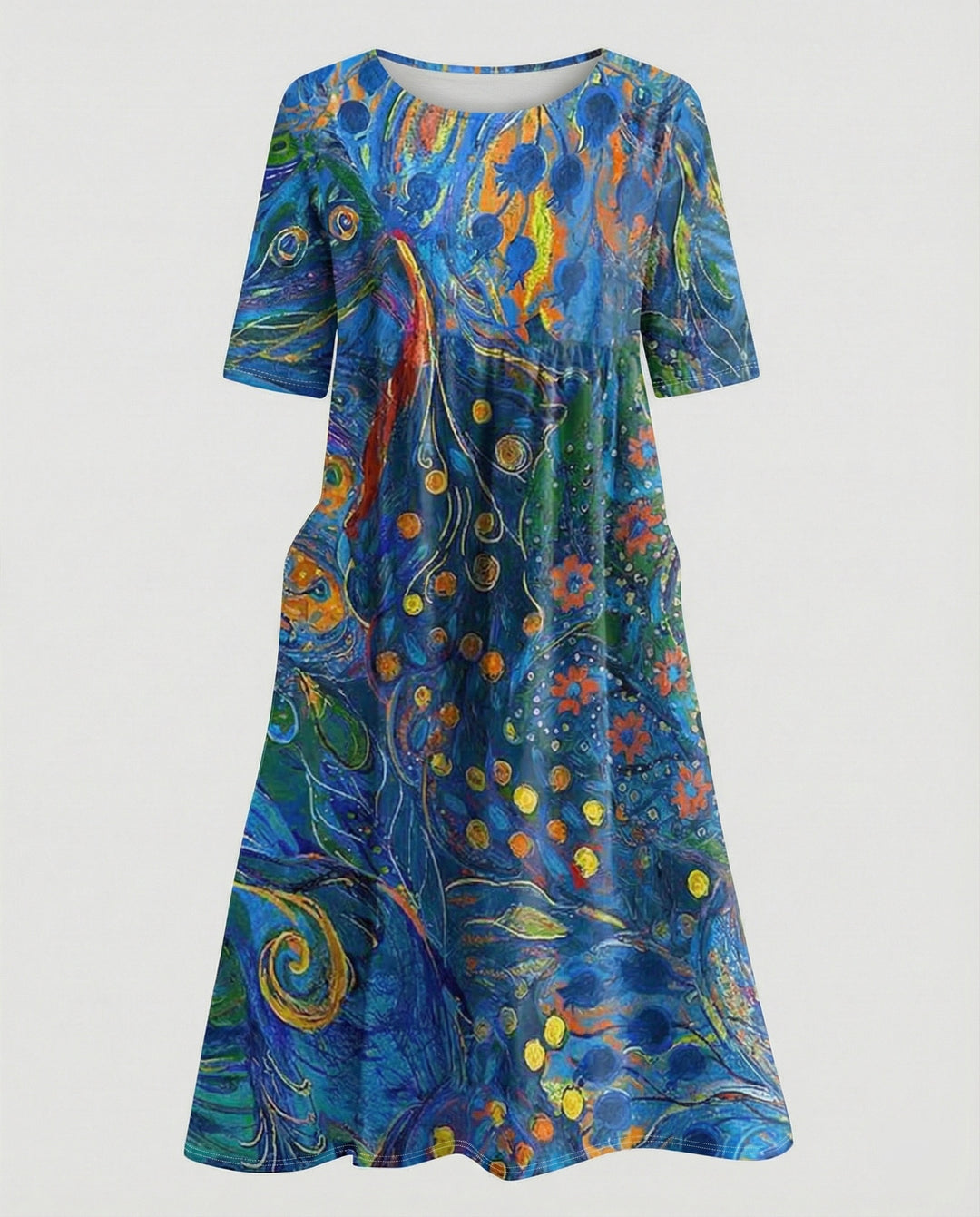 Damen Maxikleid mit Taschen luftig