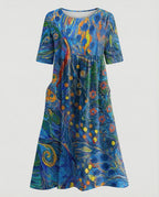 Damen Maxikleid mit Taschen luftig