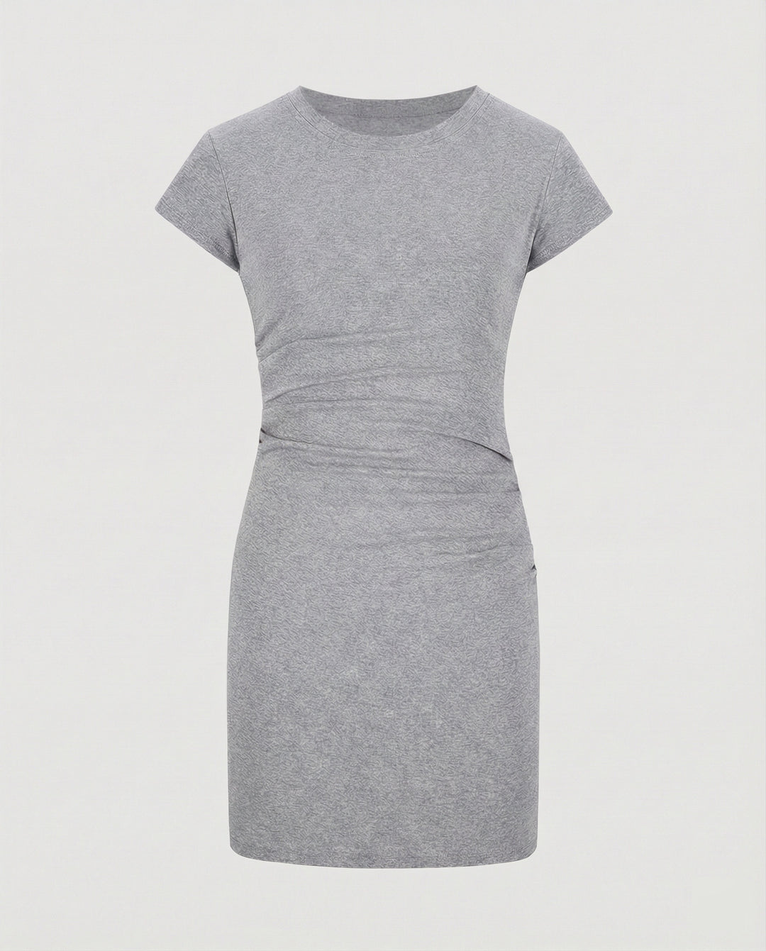 Figurbetontes Mini-Kleid mit Rundhals und Raffungen für den Sommer