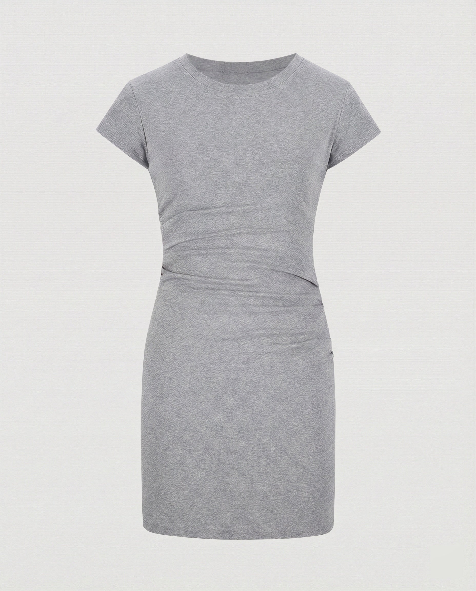 Figurbetontes Mini-Kleid mit Rundhals und Raffungen für den Sommer