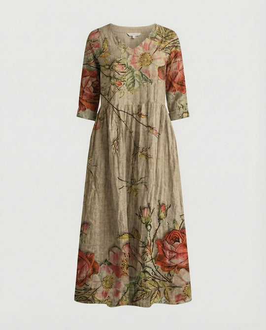 A-Linie Maxikleid Damen Mit Taschen
