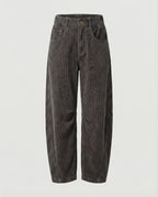 Damen Cordhose Damen weit High Waist