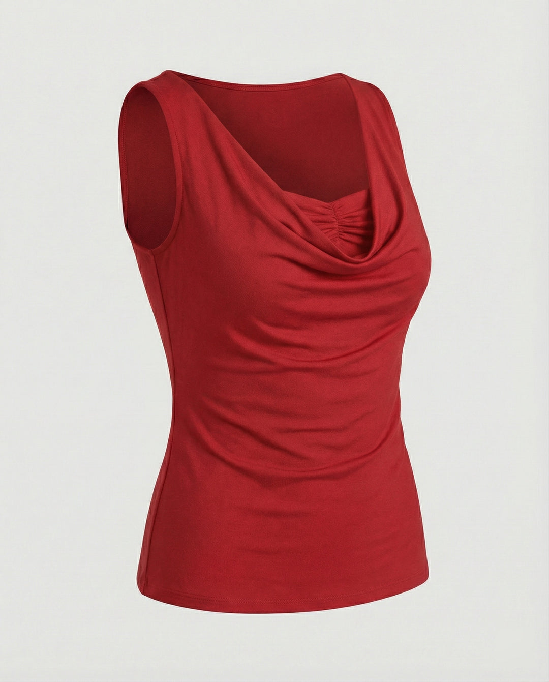 Damen Drapierter Front Ärmelloses Top R&B