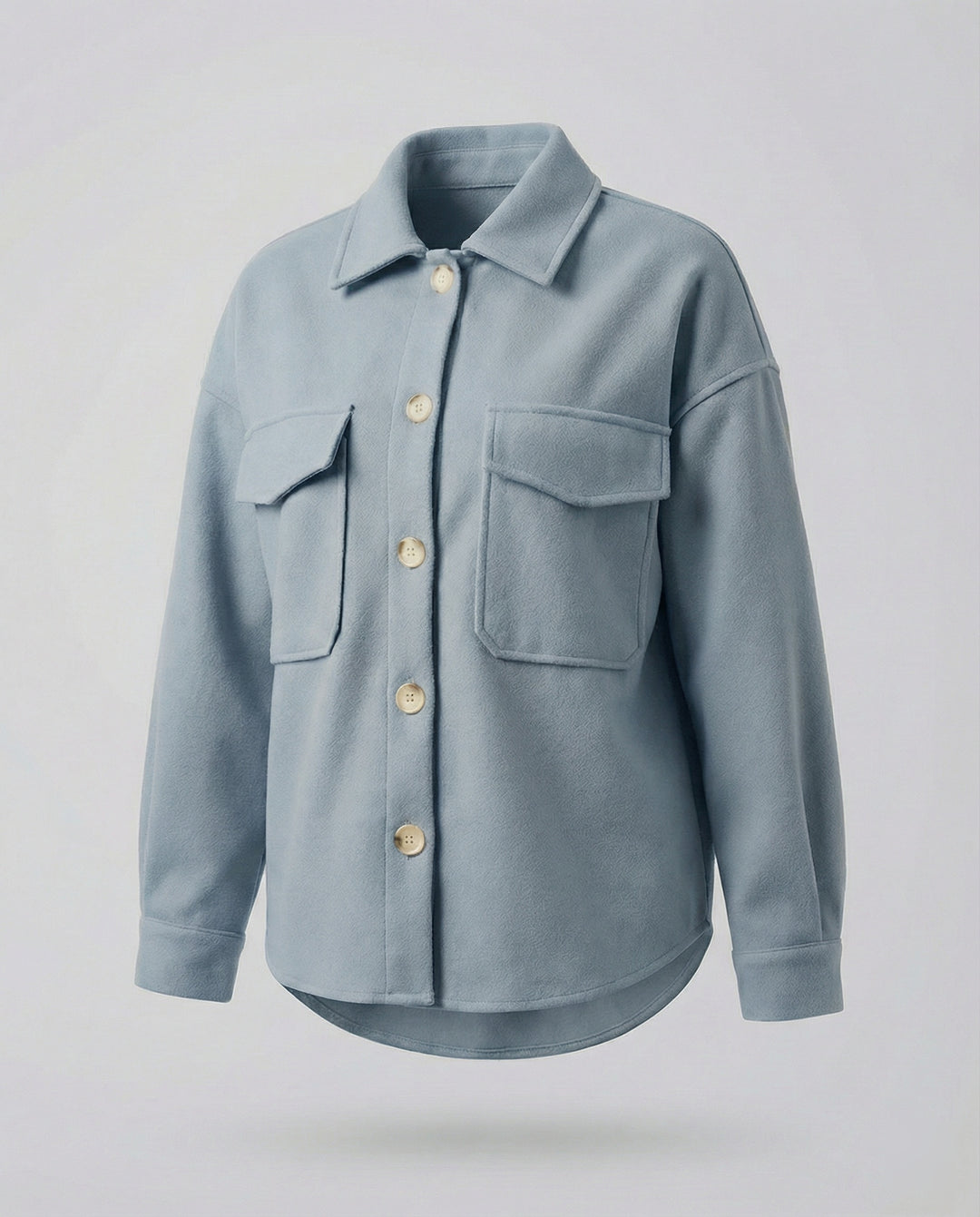 Damen Oversized-Bluse mit Knopfdetails