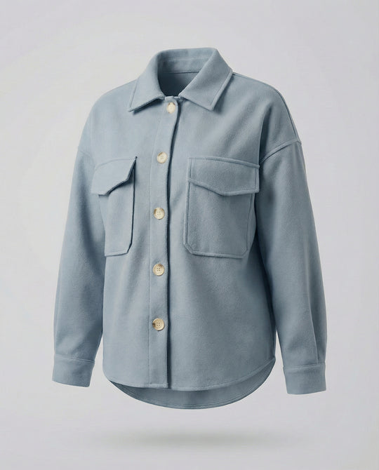 Damen Oversized-Bluse mit Knopfdetails