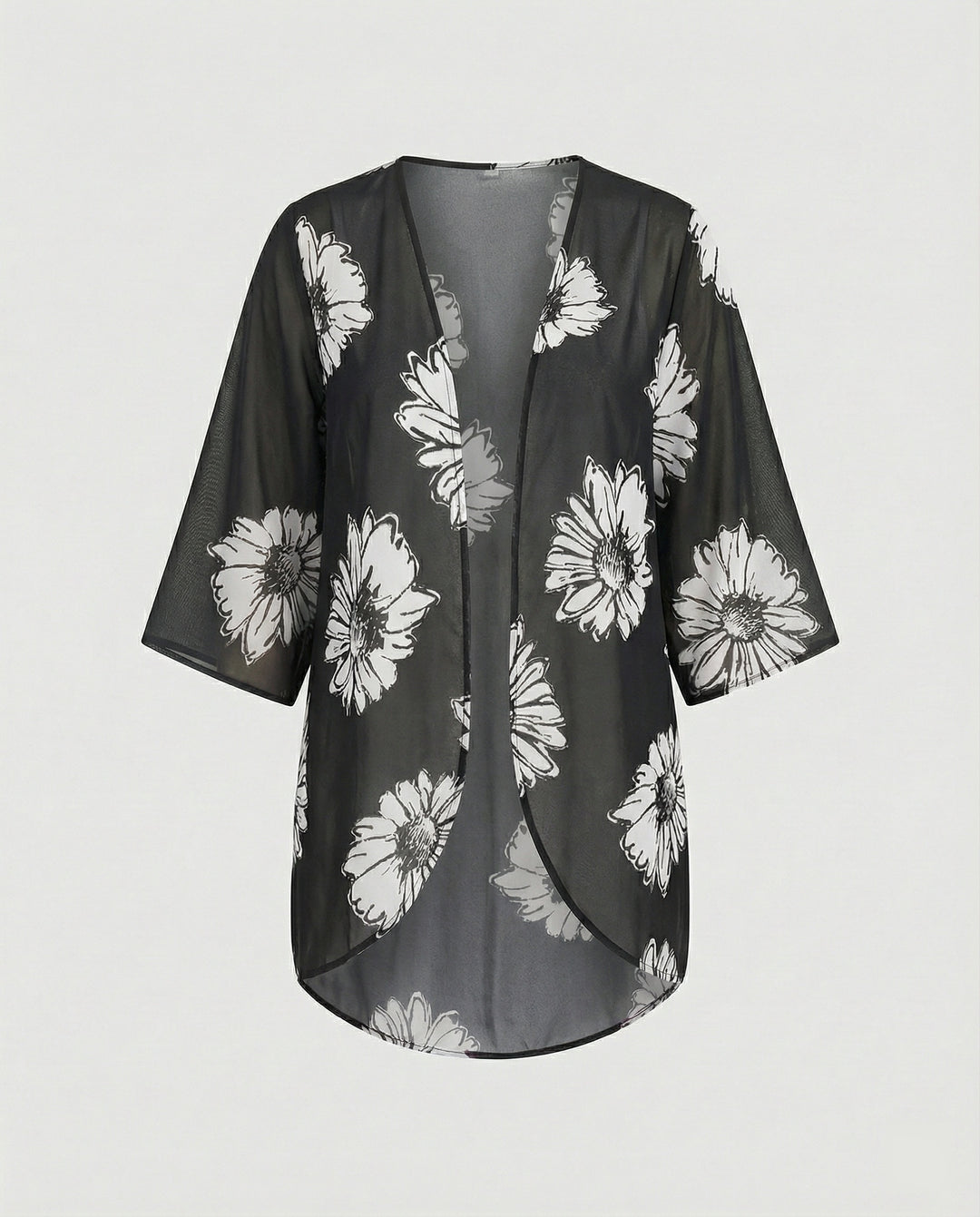 Offener Kimono Damen Floral