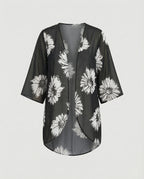 Offener Kimono Damen Floral