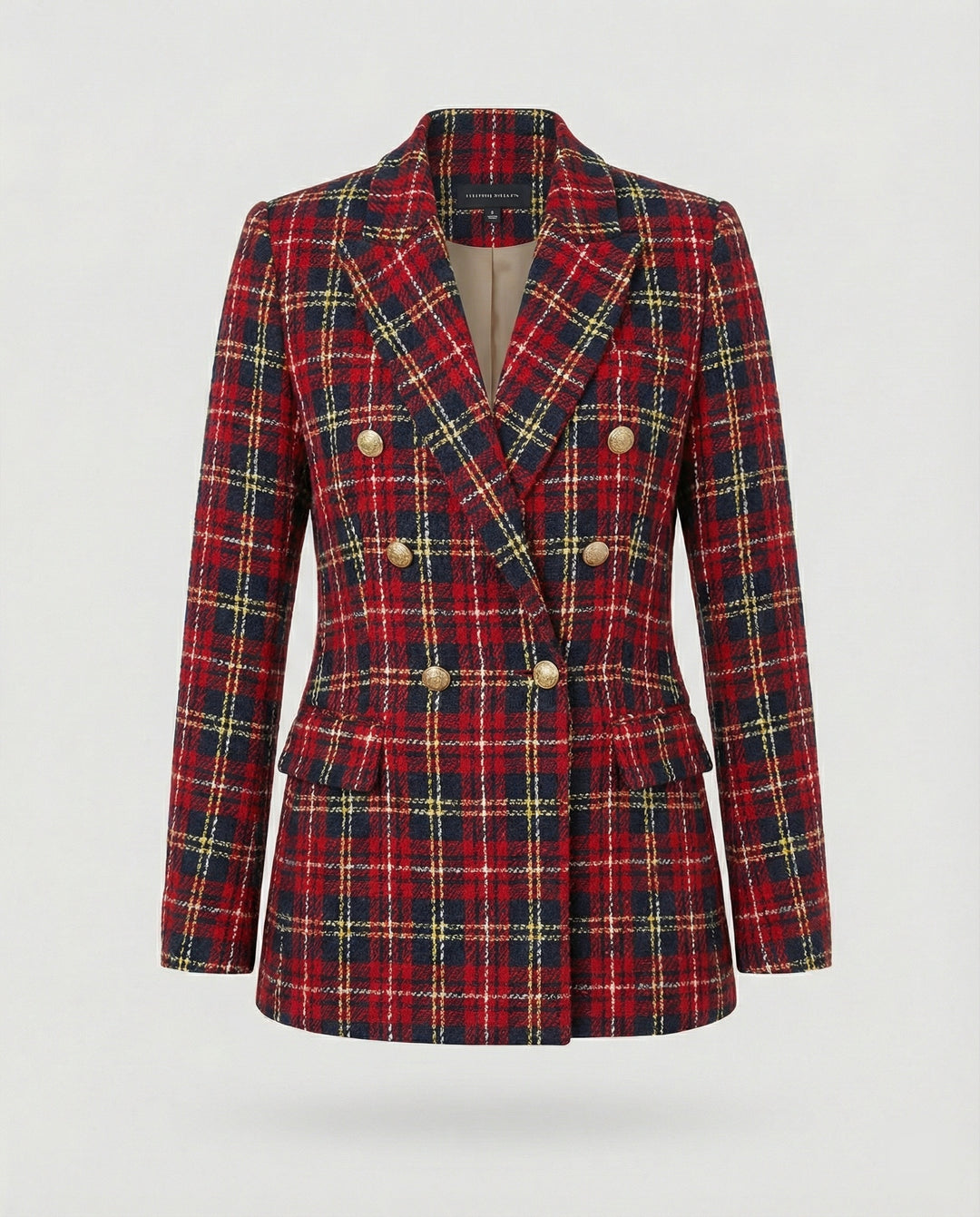 Damen Blazer Tweed Doppelreiher
