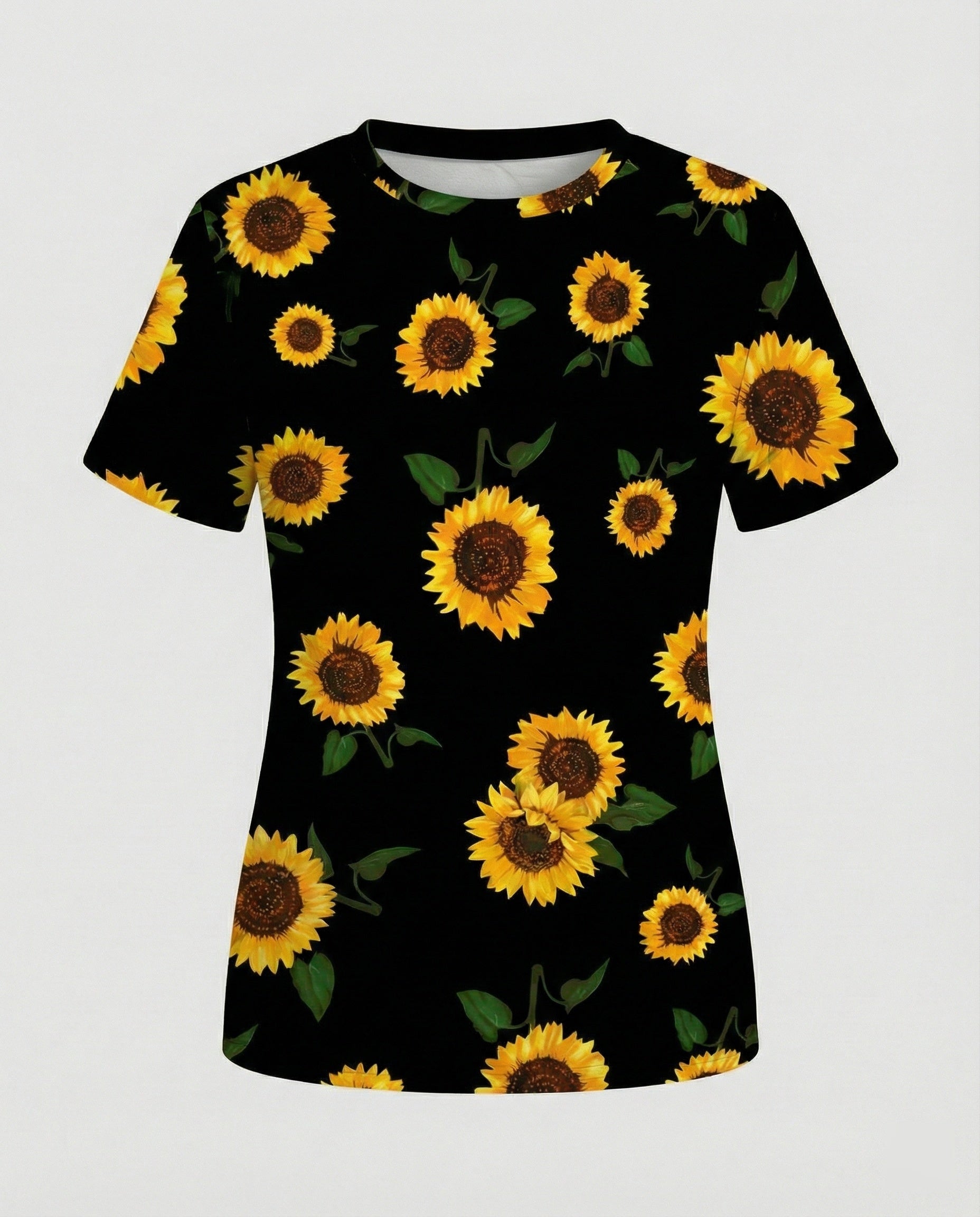 Kurzarmshirt Damen Mit Blumenprint