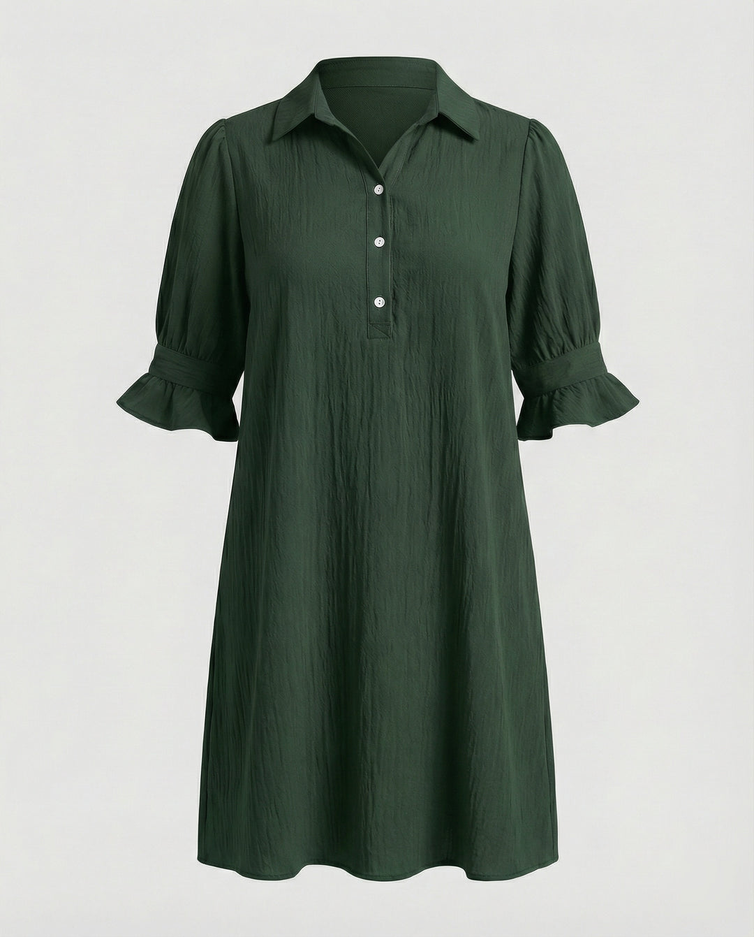 Hemdblusenkleid Damen mit Taschen