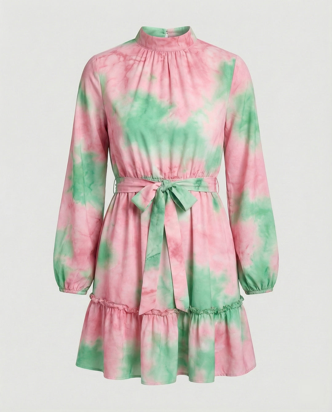 Damen Freizeitkleid Mini mit Volant