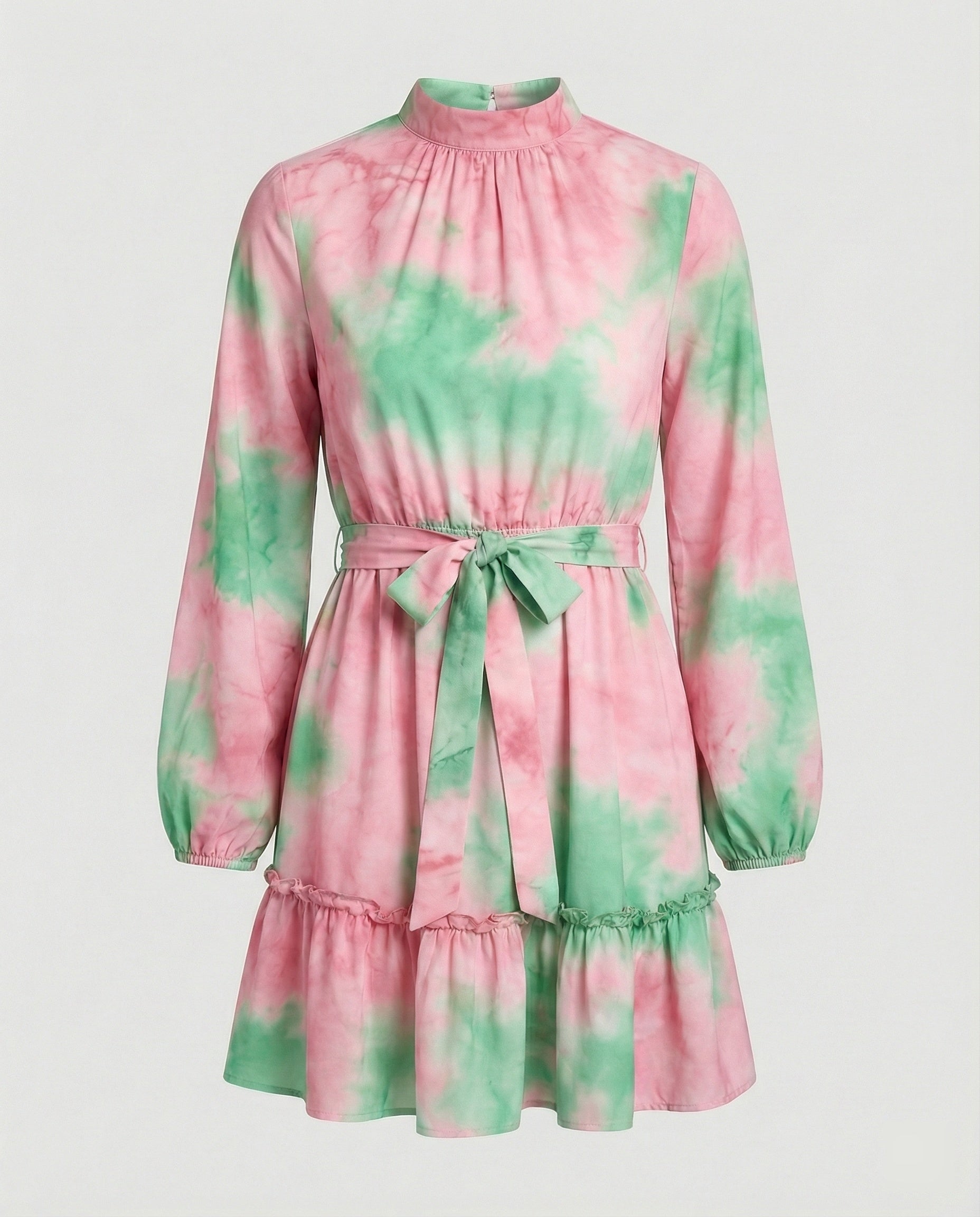 Damen Freizeitkleid Mini mit Volant