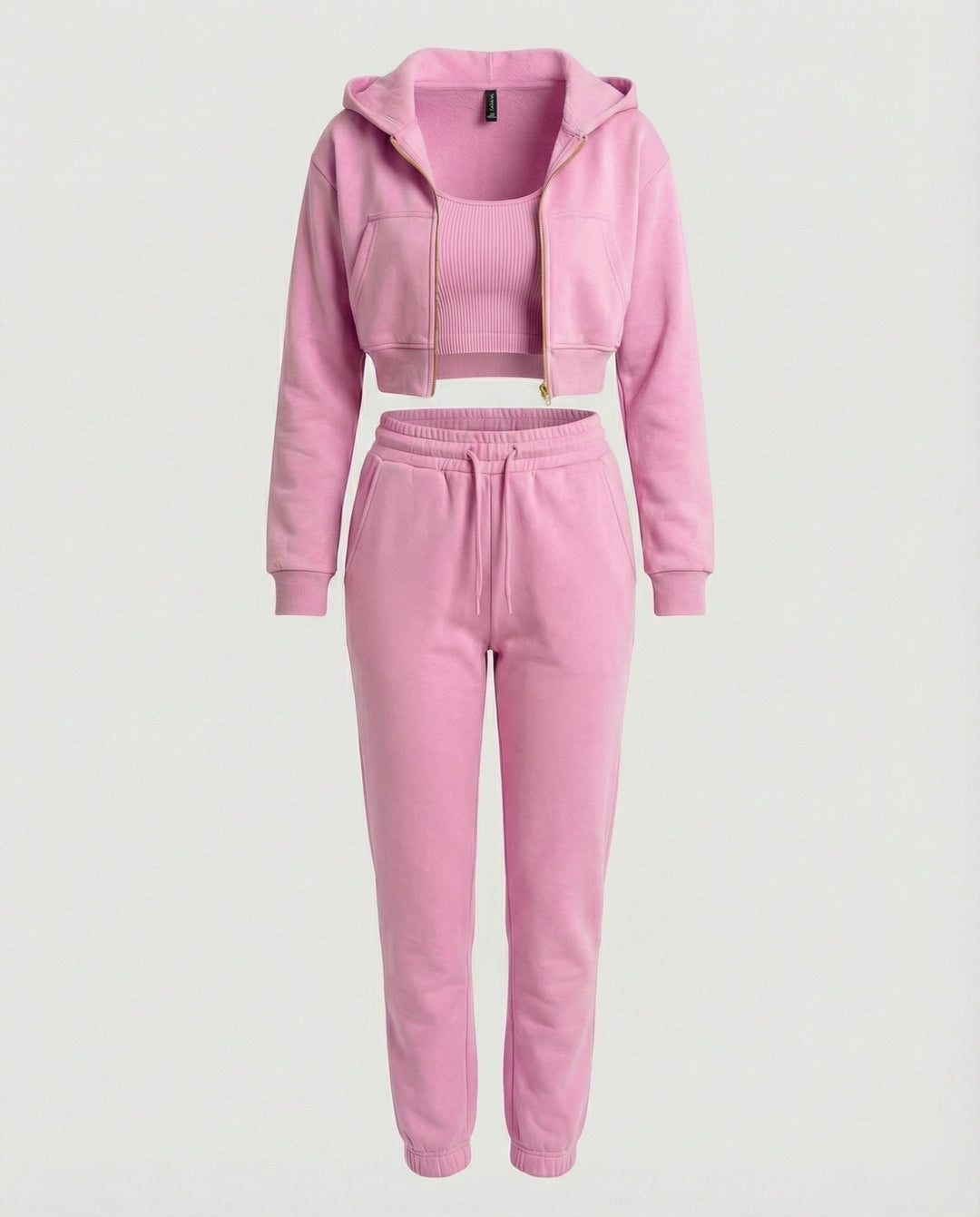 Jogginganzug Damen Lounge-Set mit Cropped Hoodie