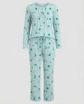 Damen Pyjama Set Damen Print