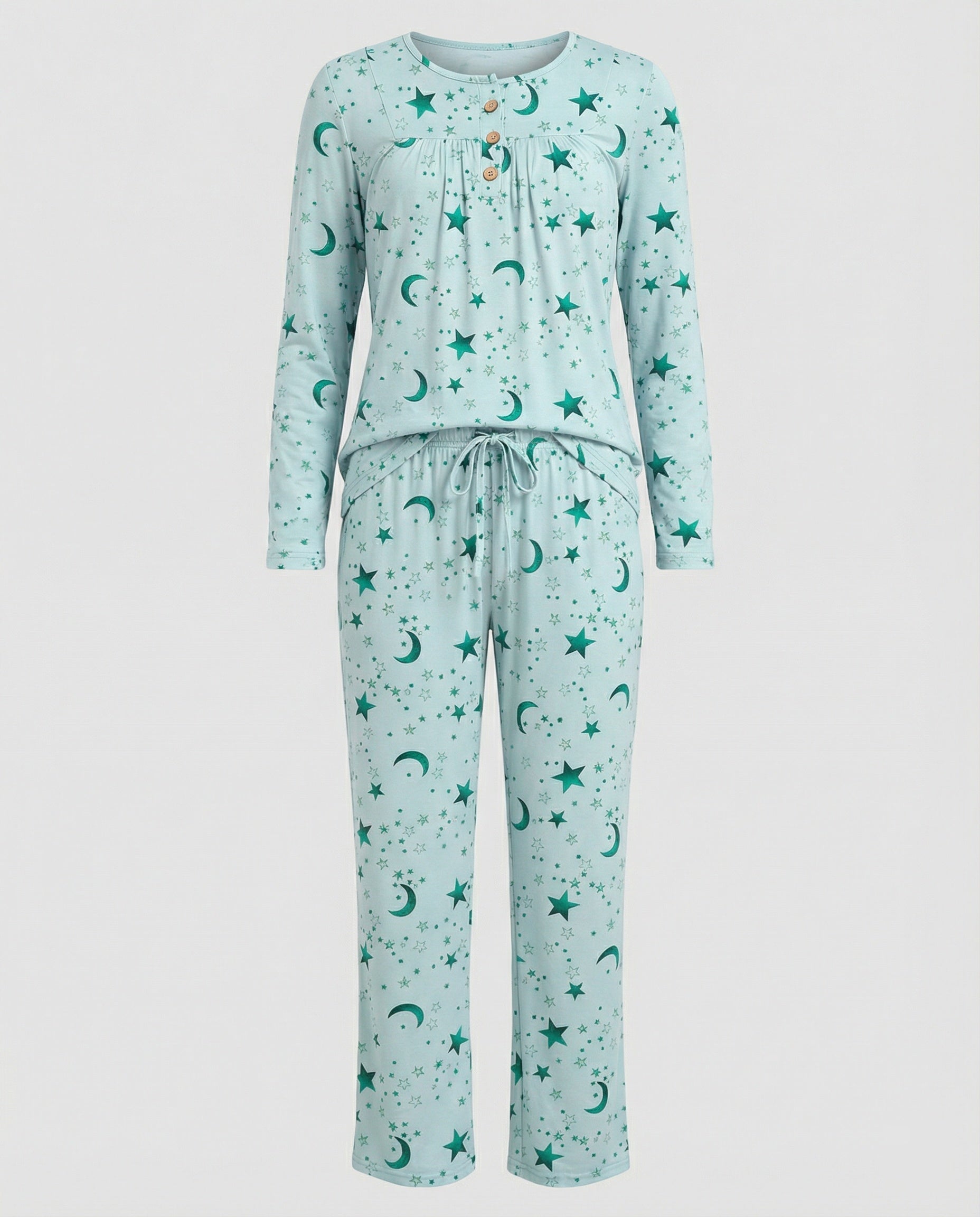 Damen Pyjama Set Damen Print