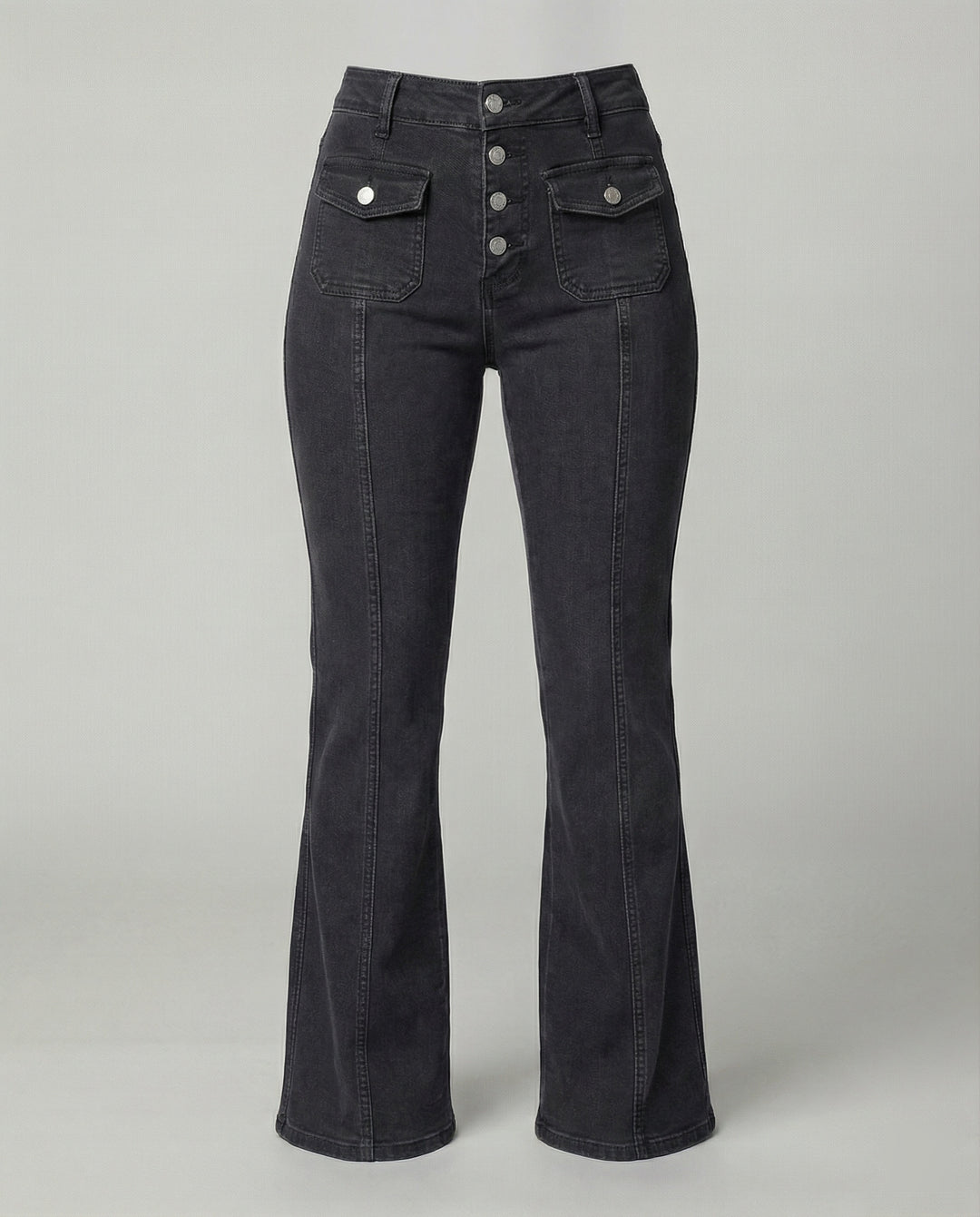 Damen High-Waist Schlagjeans R&B