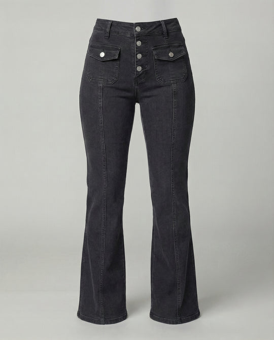 Damen High-Waist Schlagjeans R&B