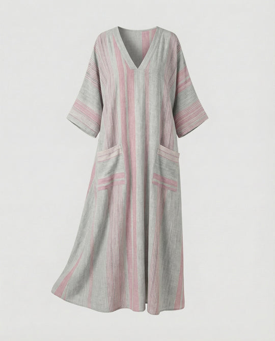 Leinen Kaftan Maxikleid Damen