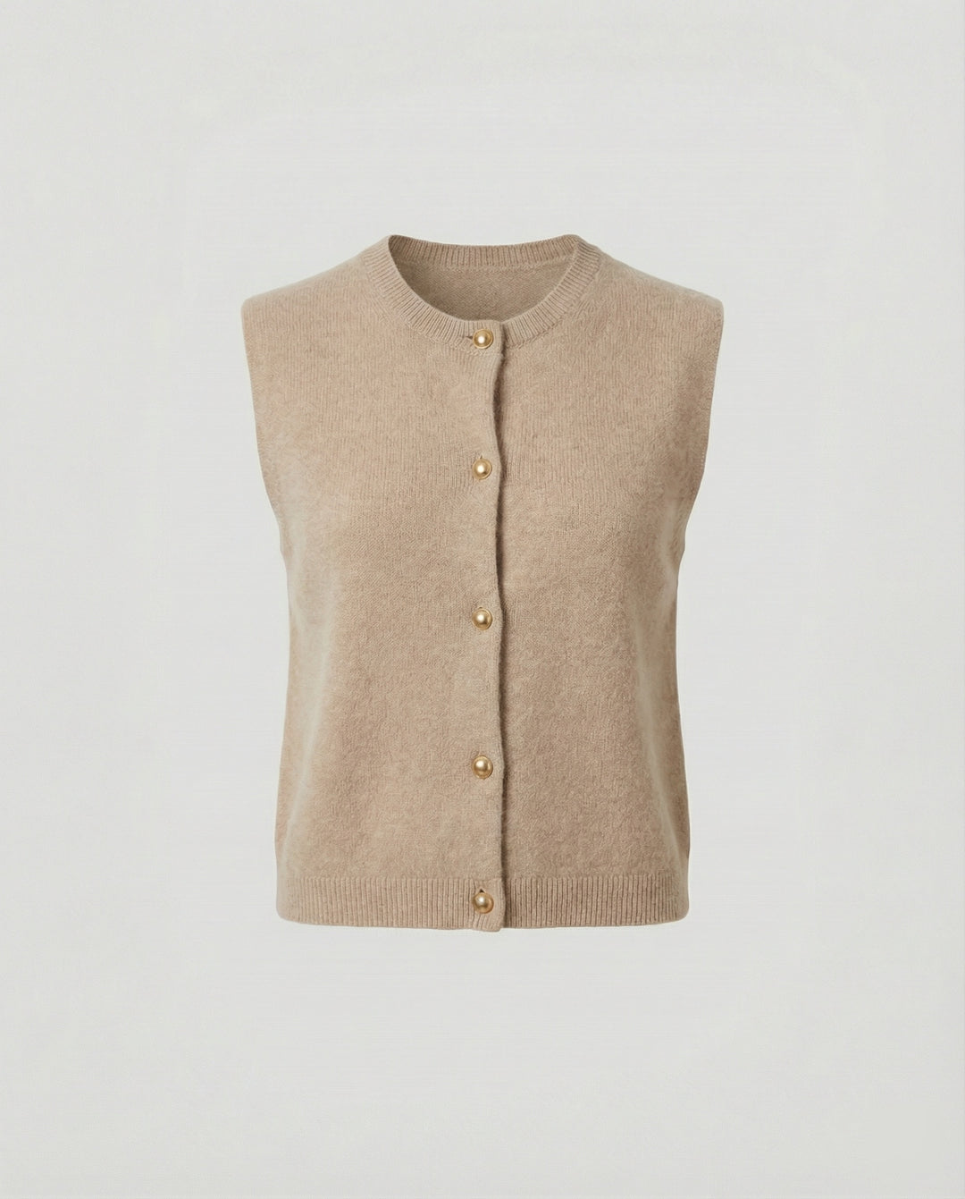 Damen Strickweste elegant mit Knopfverschluss
