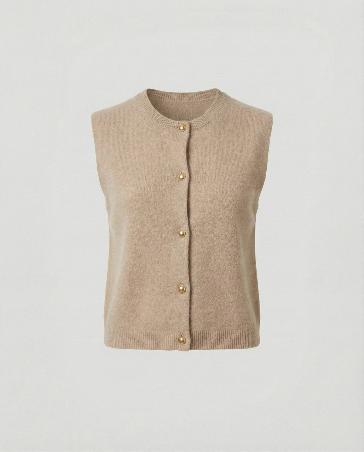 Damen Strickweste elegant mit Knopfverschluss