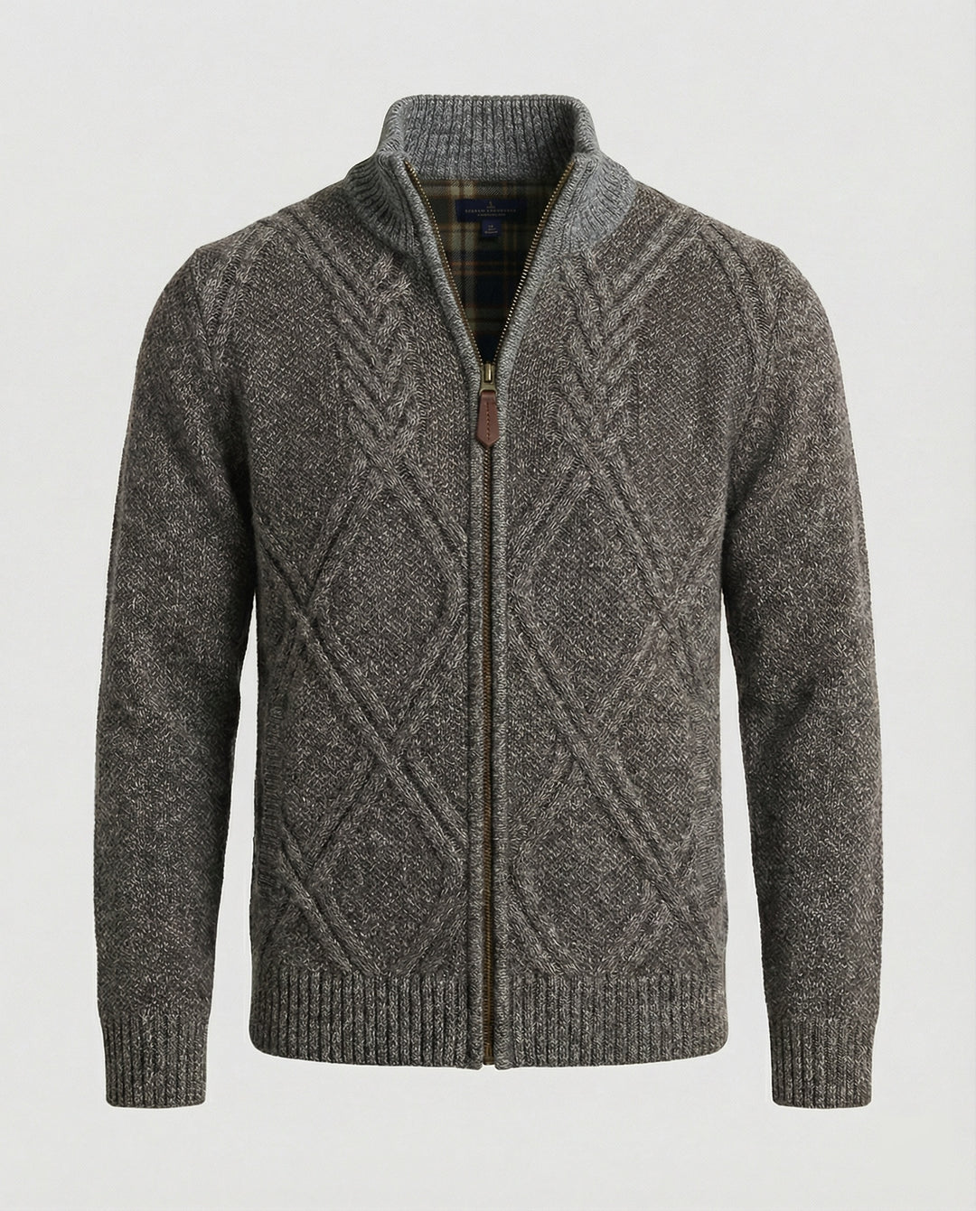 Herren Strickjacke mit Zipper und Muster