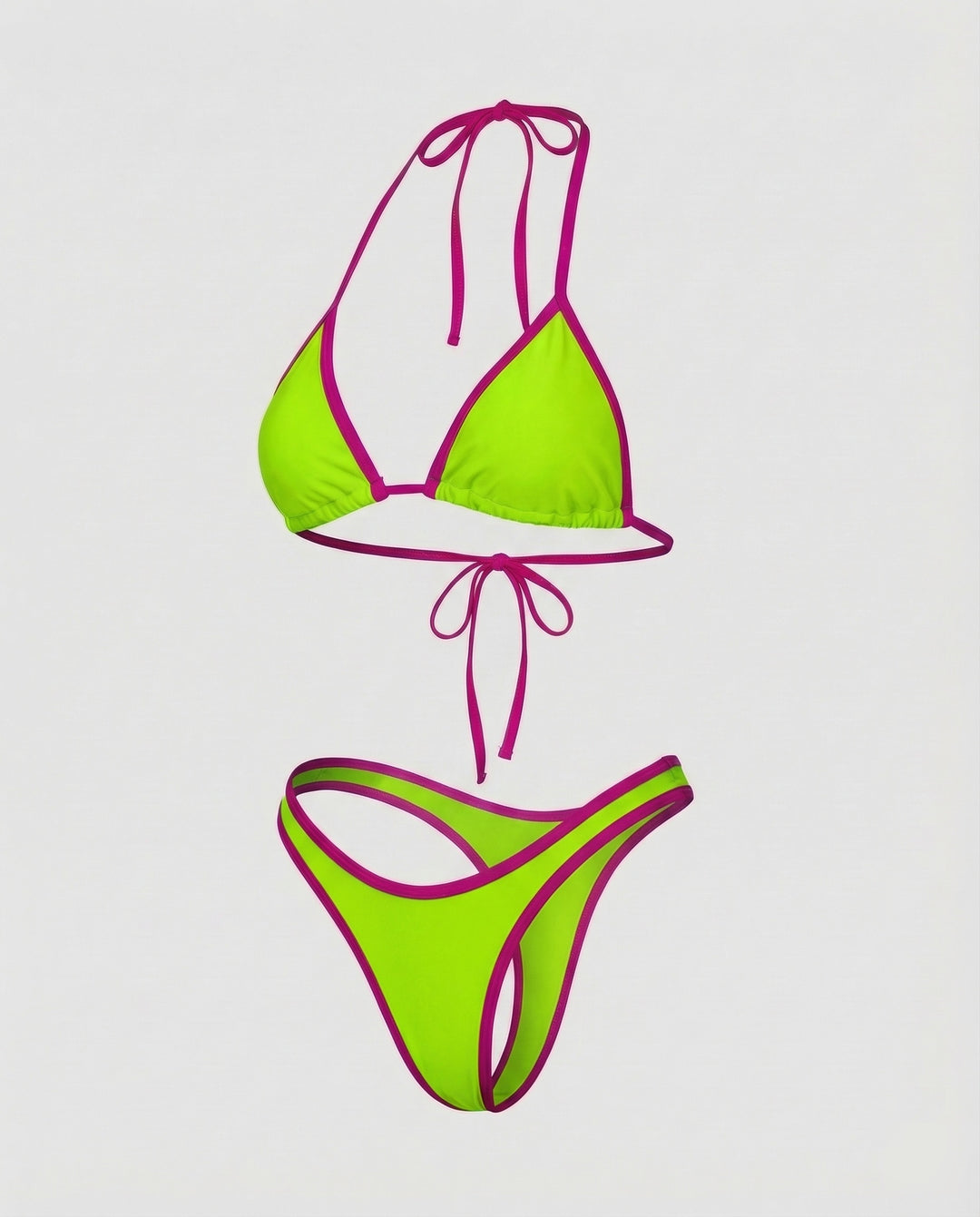 Damen Triangel-Bikini Konturierende Nähte