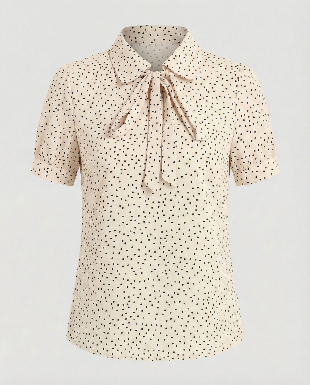 Bluse Damen Kurz mit Krawattenkragen