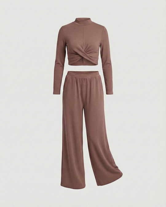 Zweiteiler Set Damen mit Twist-Oberteil