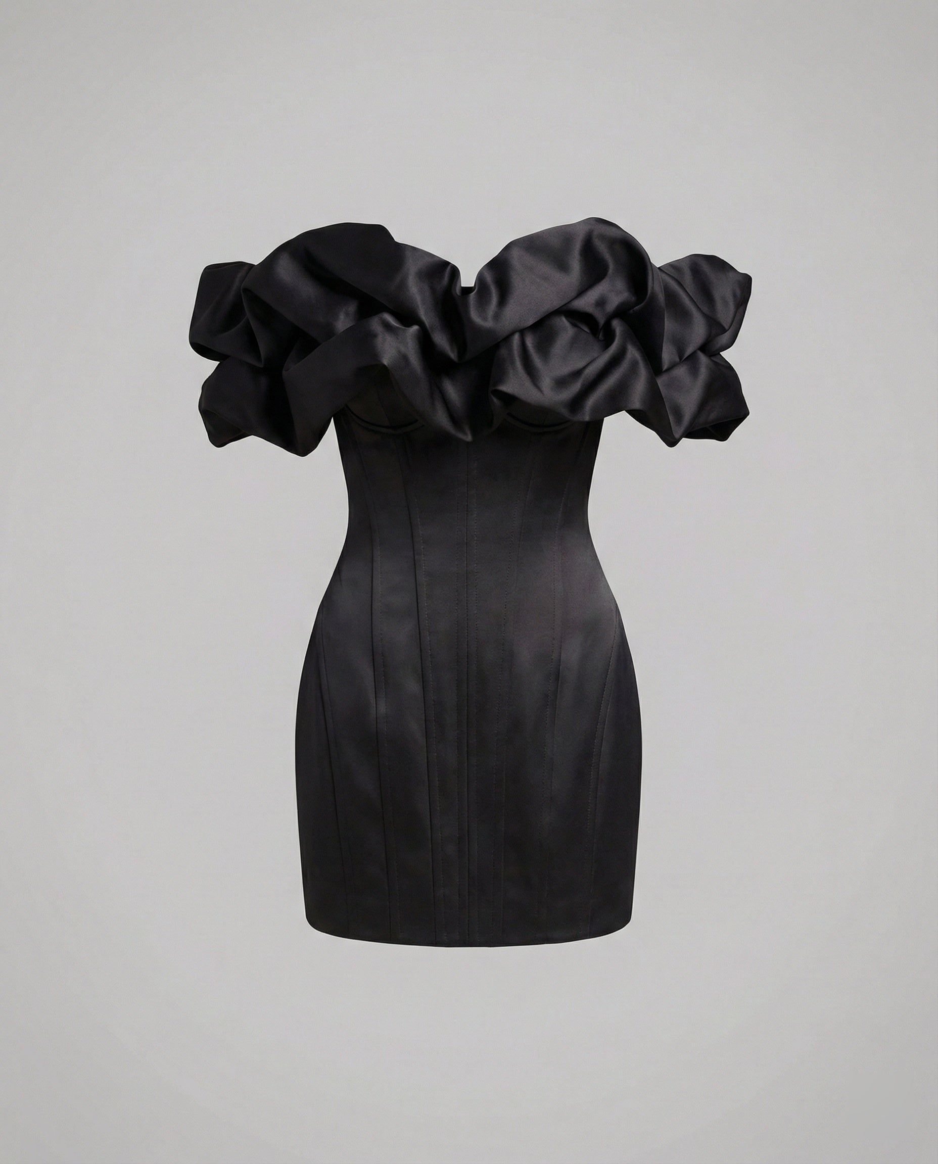 Damen Korsagen Minikleid schulterfrei