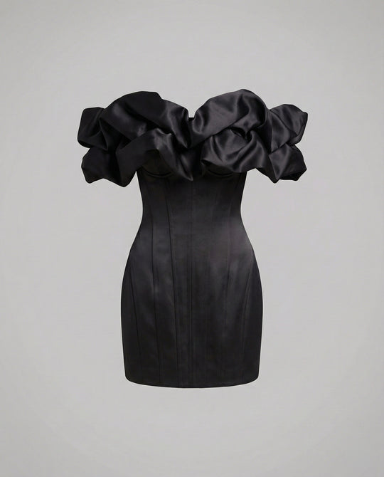 Damen Korsagen Minikleid schulterfrei