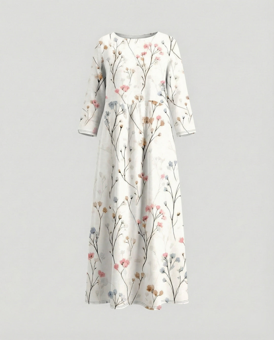 Damen Maxikleid floral mit Taschen