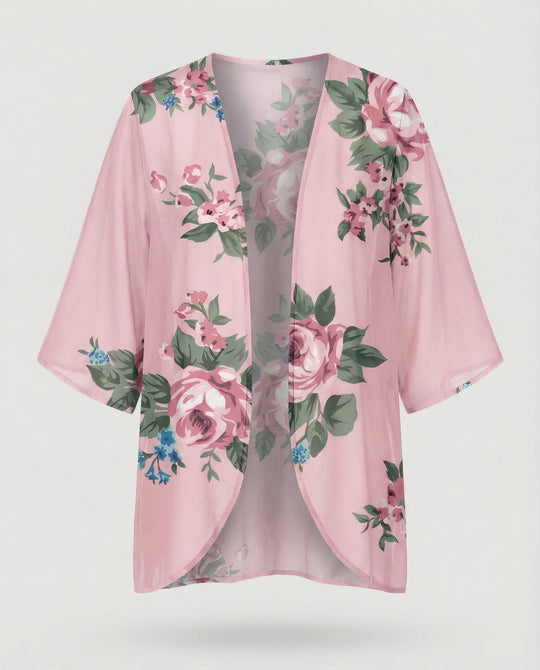 Offener Kimono Damen Floral