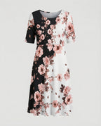 Damen Midikleid A-Linie Freizeitkleid