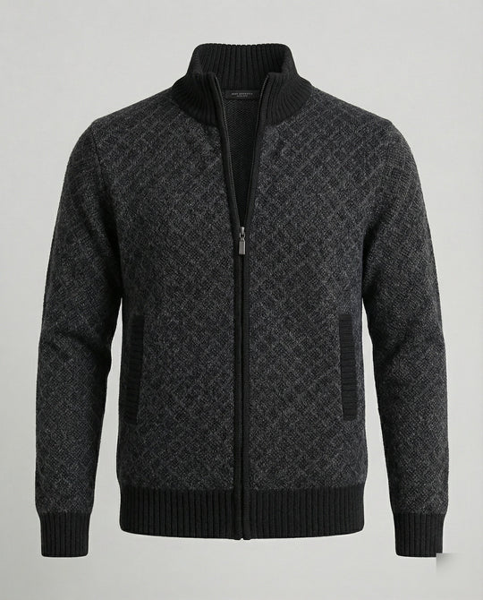 Stilvolle Strickjacke Herren Zipper