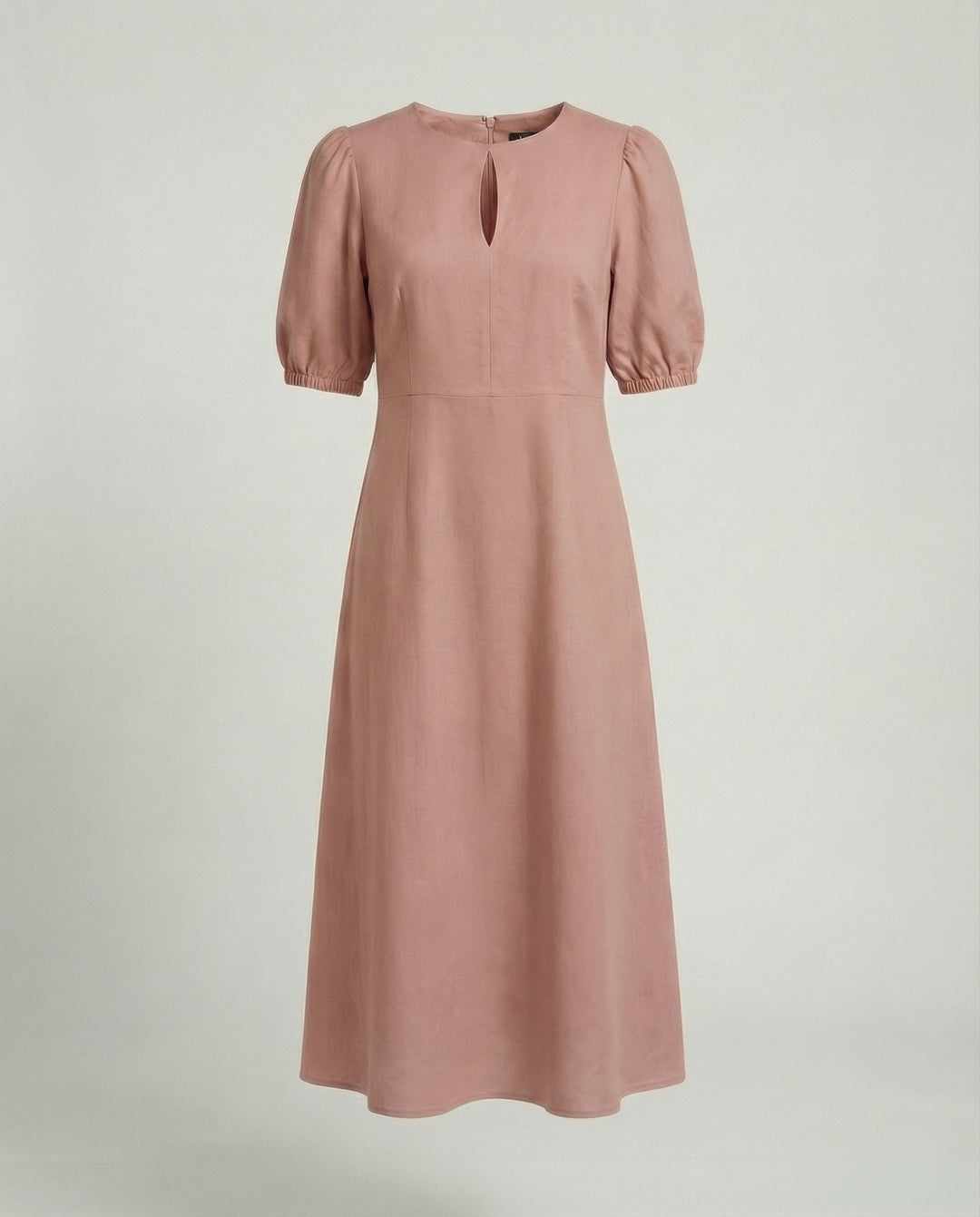 Damen Midikleid mit Ballonärmeln