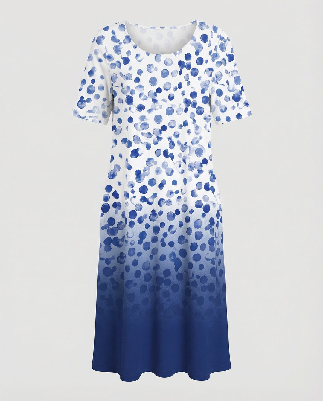 Damen Midikleid A-Linie Freizeitkleid