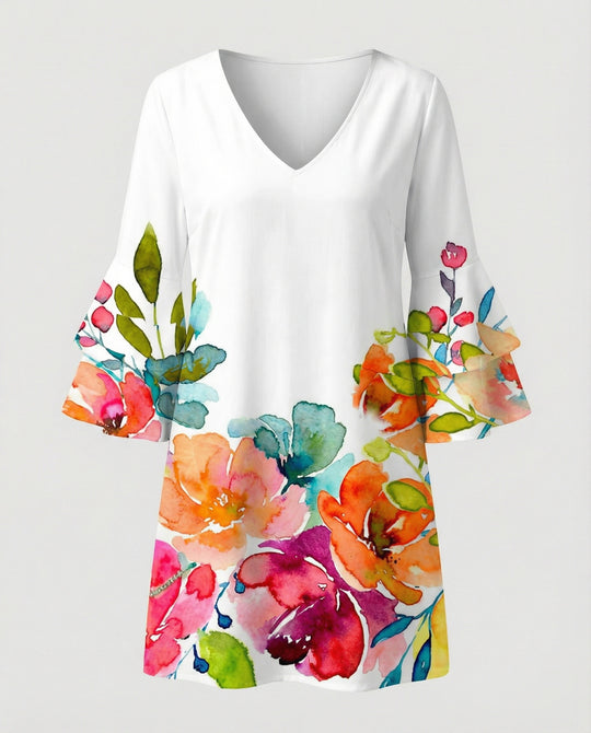 Damen Minikleid floral Sommer