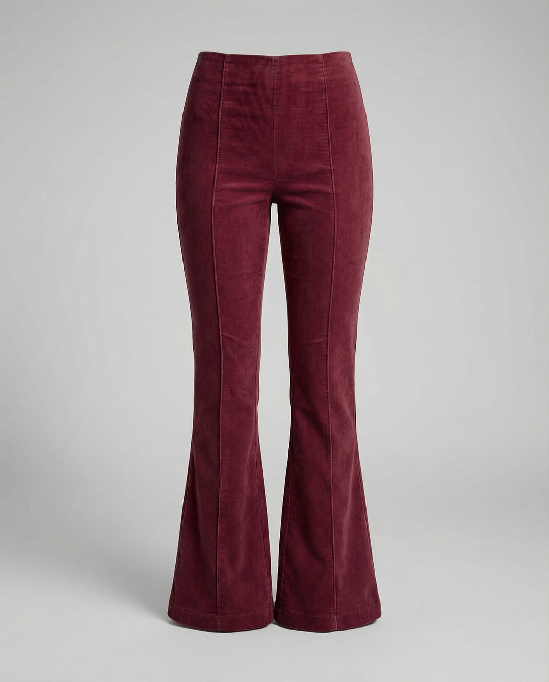 Damen Flared Cord-Hose mit hohem Bund und weichem Material R&B