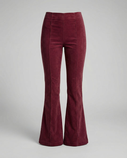 Damen Flared Cord-Hose mit hohem Bund und weichem Material R&B