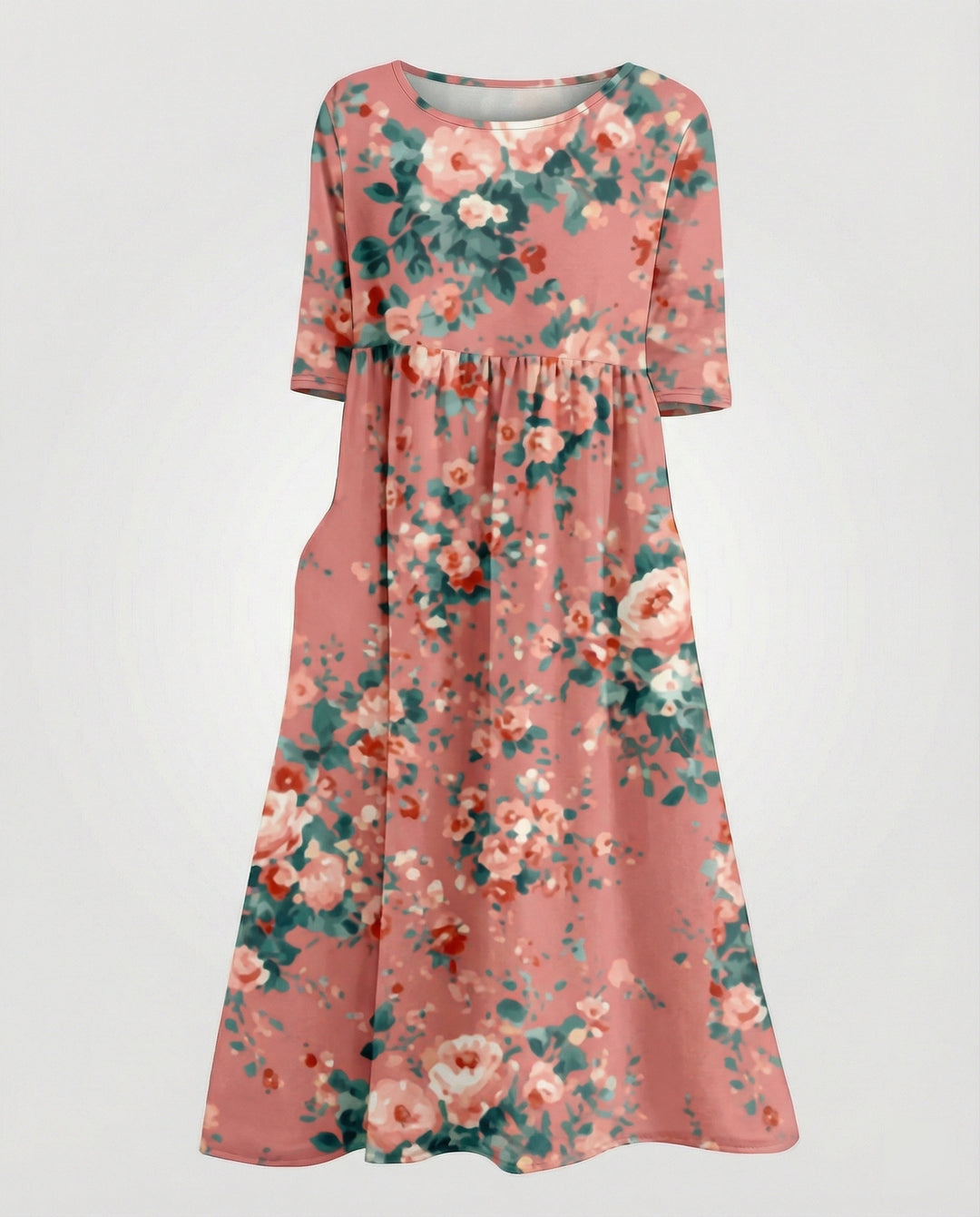 Damen Maxikleid A-Linie fließend