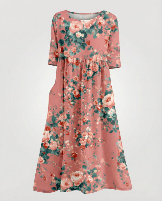 Damen Maxikleid A-Linie fließend