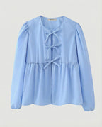 Bluse Damen Viskose Gemustert