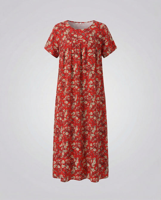 Luftiges Midikleid Damen Mit Taschen
