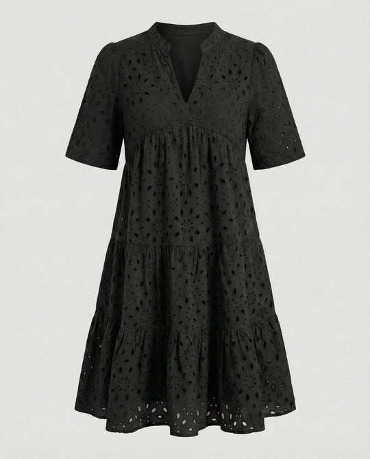 Freizeitkleid Damen mit Lochmuster