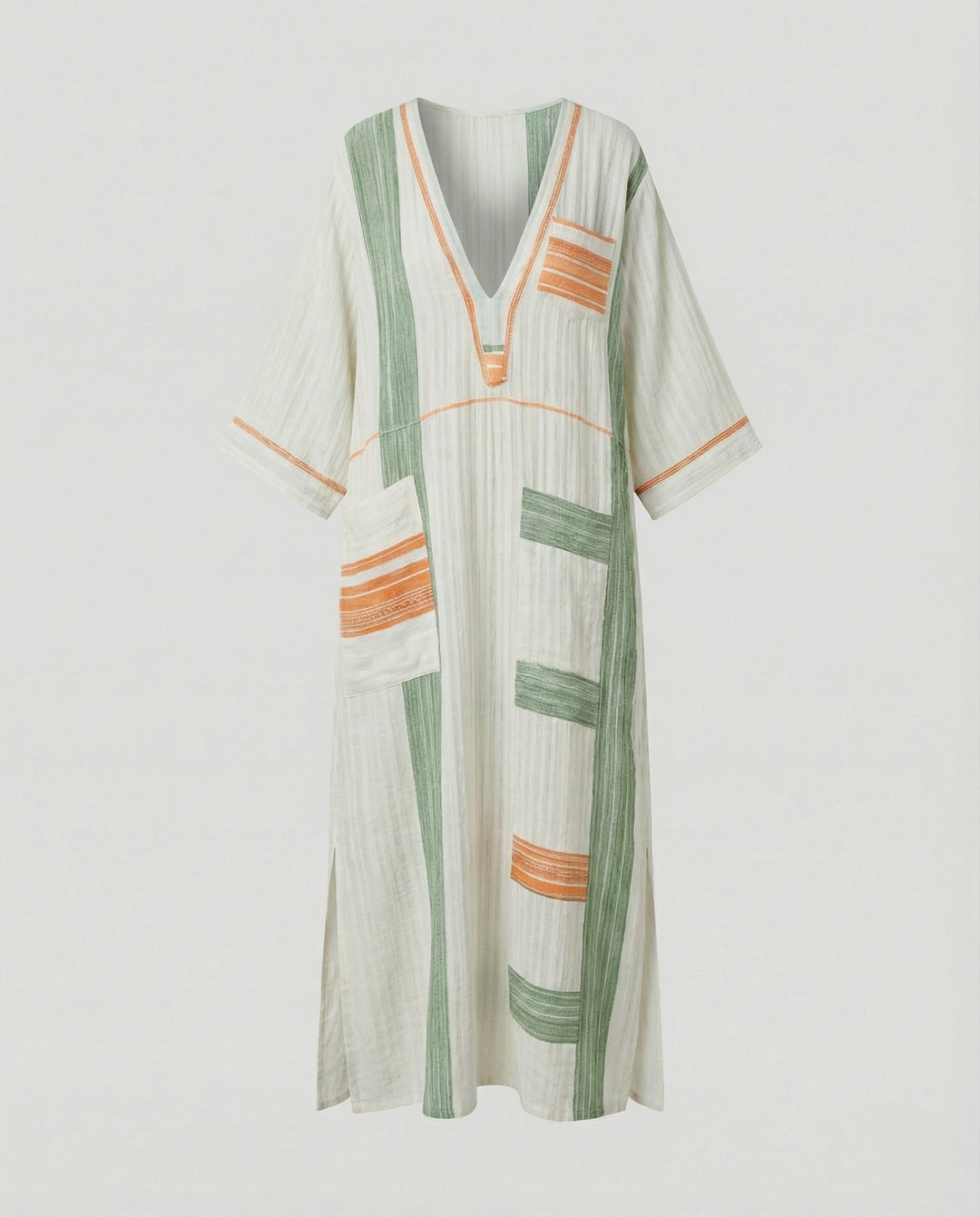 Leinen Kaftan Maxikleid Damen