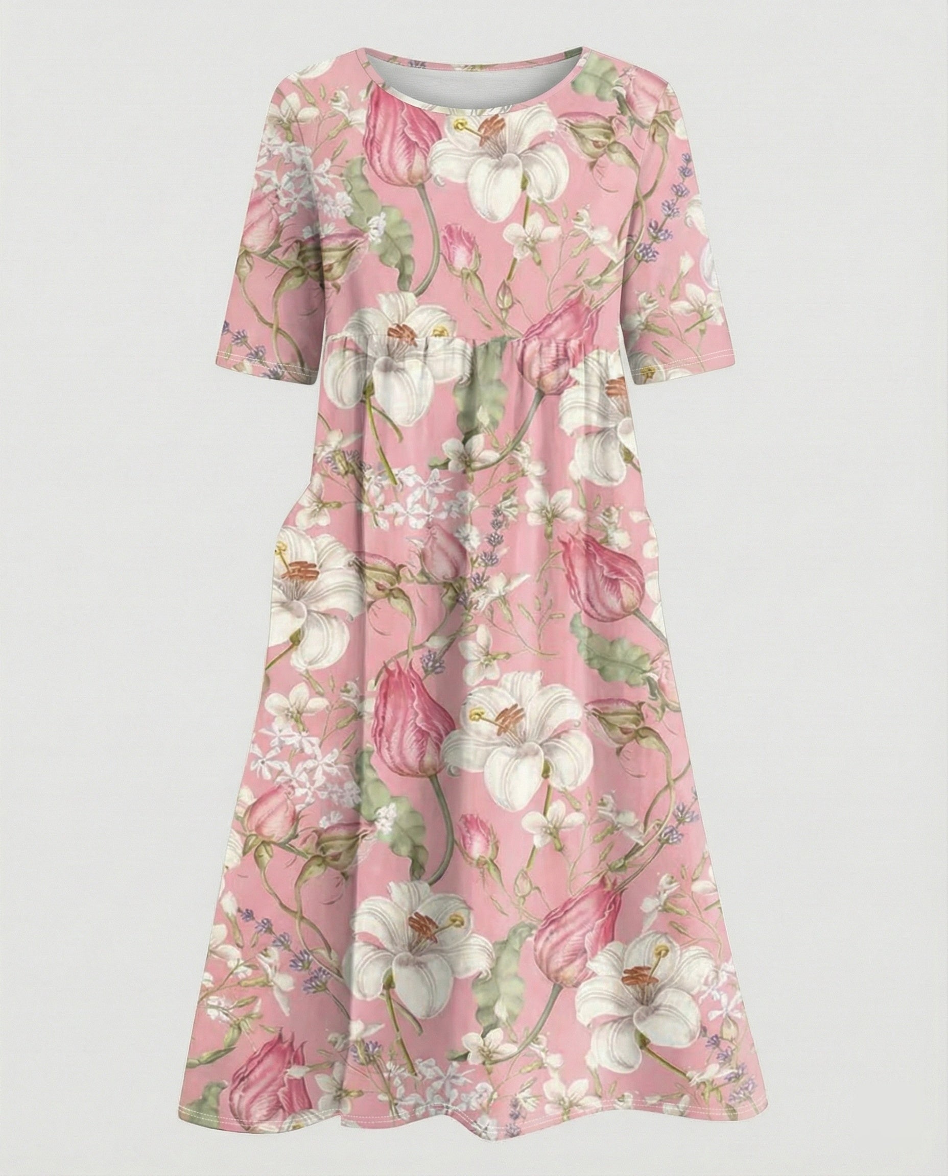 Damen Maxikleid mit Taschen luftig
