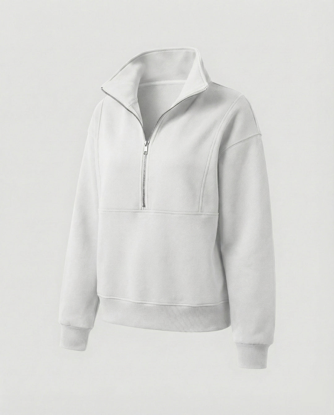 Jogginganzug Damen sportlich elegant mit Oversize-Hoodie und hohem Kragen