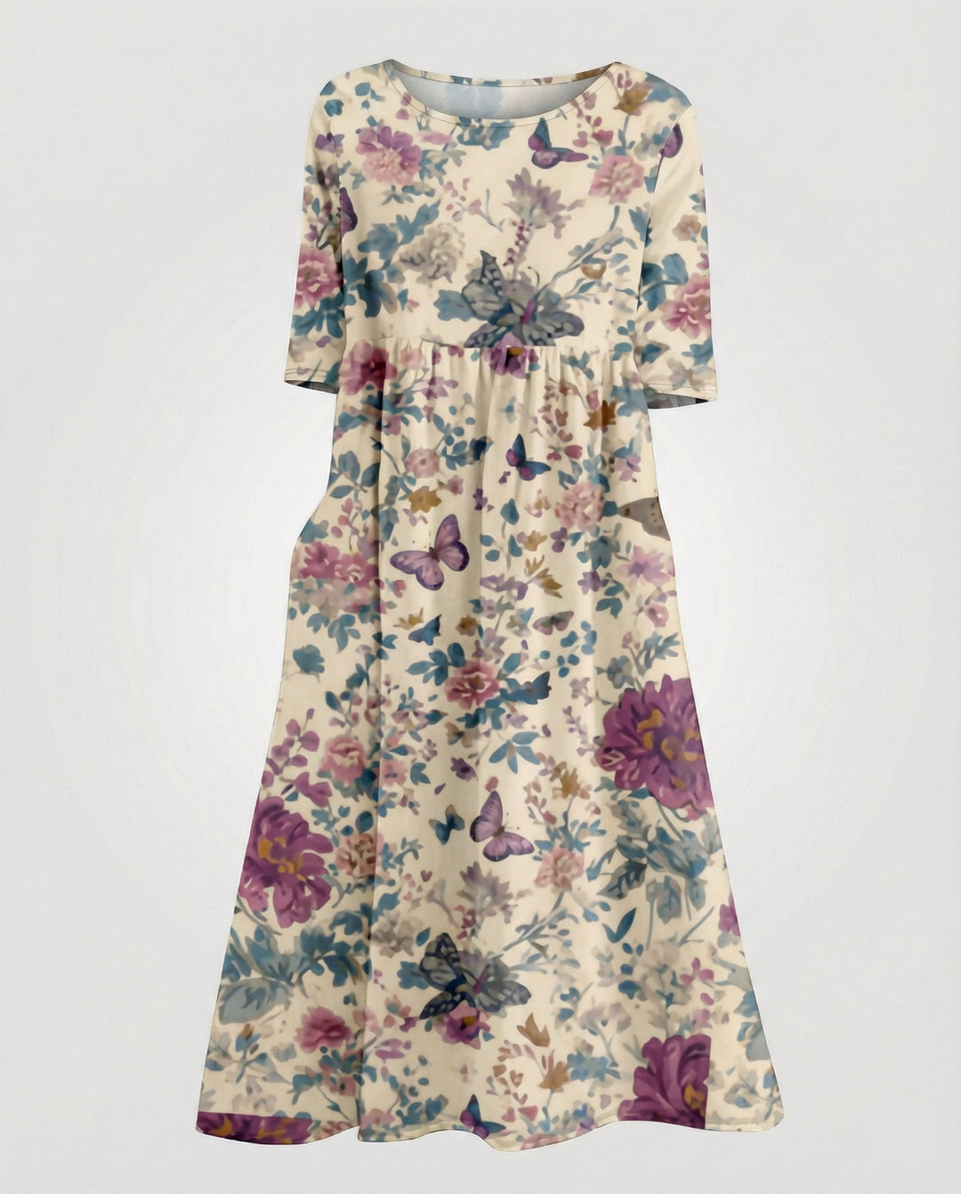 Damen Maxikleid A-Linie fließend