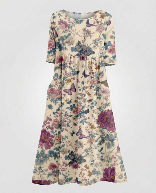 Damen Maxikleid A-Linie fließend
